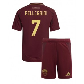 Billiga AS Roma Lorenzo Pellegrini #7 Hemmatröja Barn 2024-25 Kortärmad (+ Korta byxor)